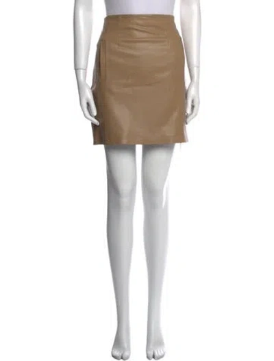 Pre-owned Veronica Beard Studded Accents Mini Skirt In Neutral