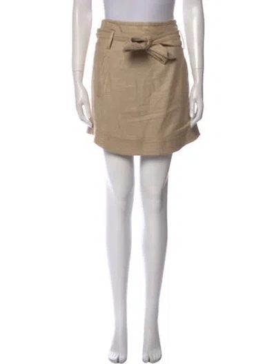 Pre-owned Veronica Beard Studded Accents Mini Skirt In Neutral