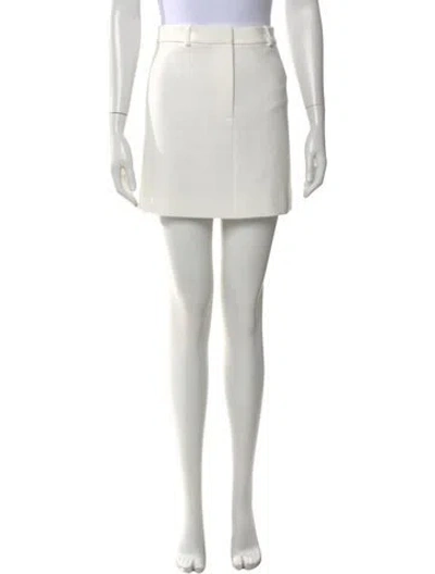 Pre-owned Veronica Beard Studded Accents Mini Skirt In Neutral
