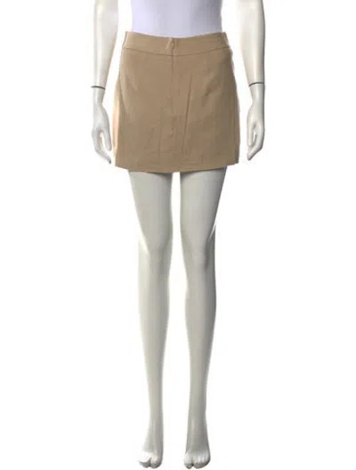 Pre-owned Veronica Beard Studded Accents Mini Skirt In Neutrals