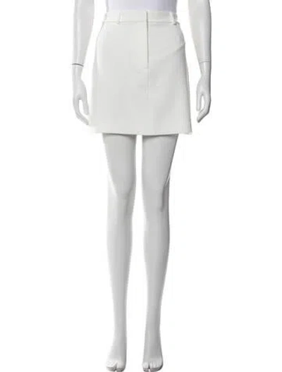Pre-owned Veronica Beard Studded Accents Mini Skirt W/ Tags In White