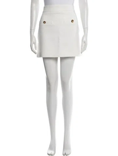 Pre-owned Veronica Beard Studded Accents Mini Skirt In White