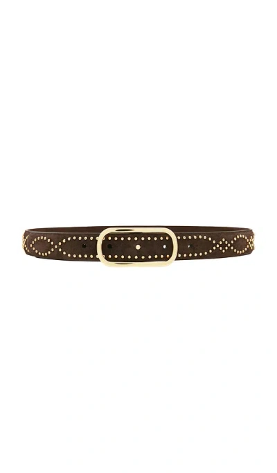 Veronica Beard Studded Loop Belt In Espresso