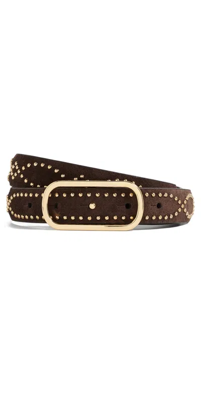 Veronica Beard Studded Loop Belt Espresso