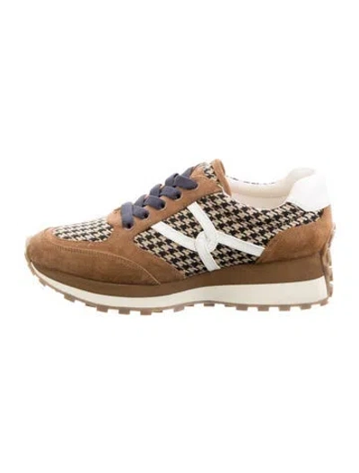Pre-owned Veronica Beard Suede Animal Print Sneakers In Multi