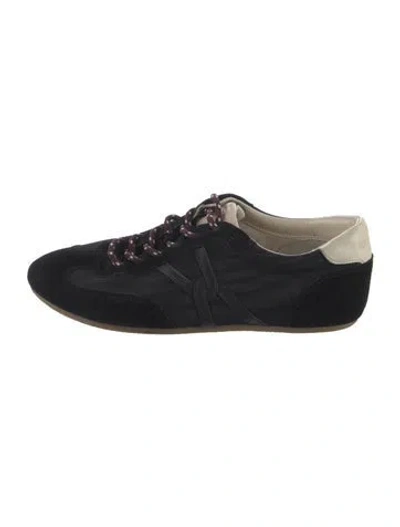 Pre-owned Veronica Beard Suede Athletic Sneakers In Black