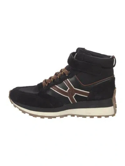 Pre-owned Veronica Beard Suede Athletic Sneakers In Black