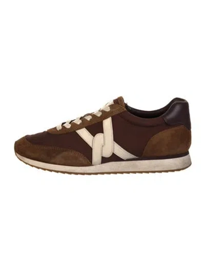 Pre-owned Veronica Beard Suede Athletic Sneakers In Brown