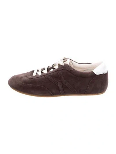 Pre-owned Veronica Beard Suede Athletic Sneakers In Brown