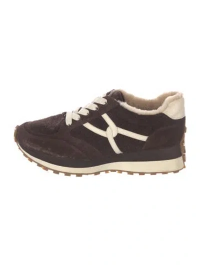 Pre-owned Veronica Beard Suede Athletic Sneakers In Brown