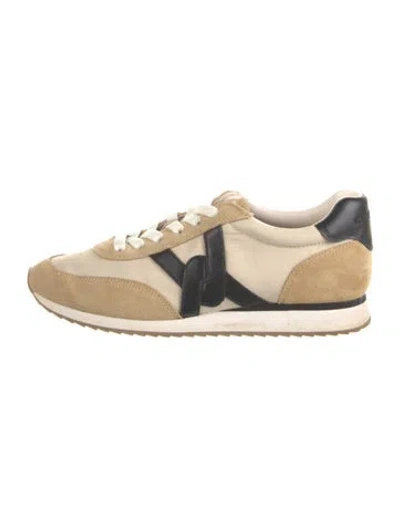 Pre-owned Veronica Beard Suede Athletic Sneakers In Neutral