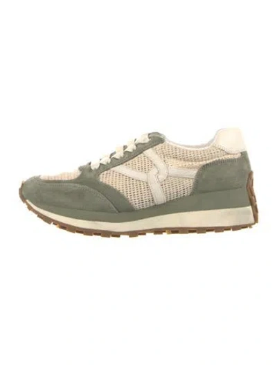 Pre-owned Veronica Beard Suede Athletic Sneakers In Neutrals