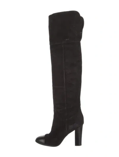 Pre-owned Veronica Beard Suede Boots In Black