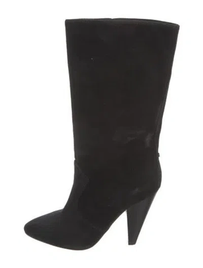 Pre-owned Veronica Beard Suede Boots In Black