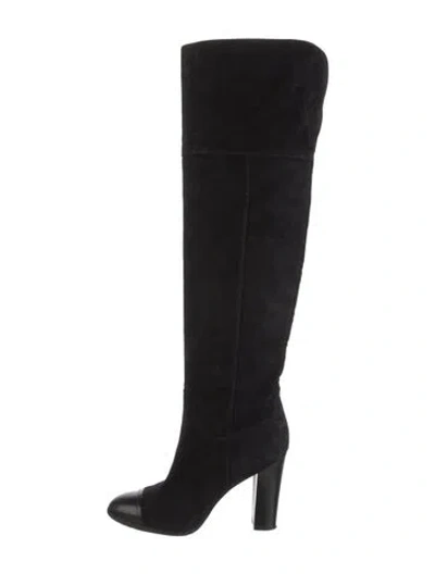 Pre-owned Veronica Beard Suede Boots In Black