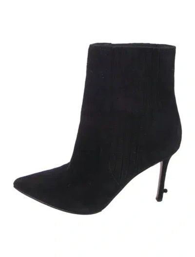 Pre-owned Veronica Beard Suede Boots In Black