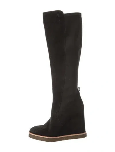 Pre-owned Veronica Beard Suede Boots In Black