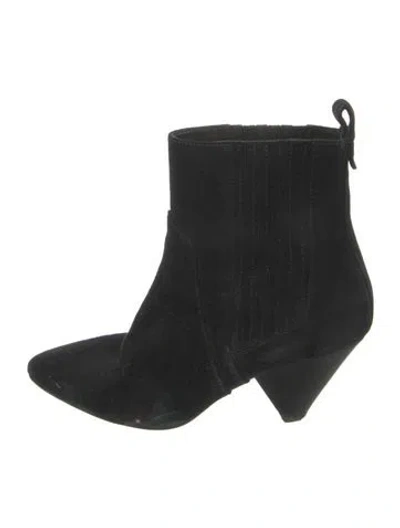 Pre-owned Veronica Beard Suede Boots In Black