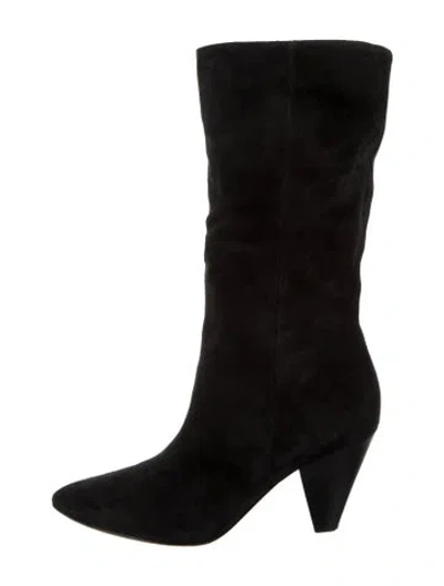 Pre-owned Veronica Beard Suede Boots In Black