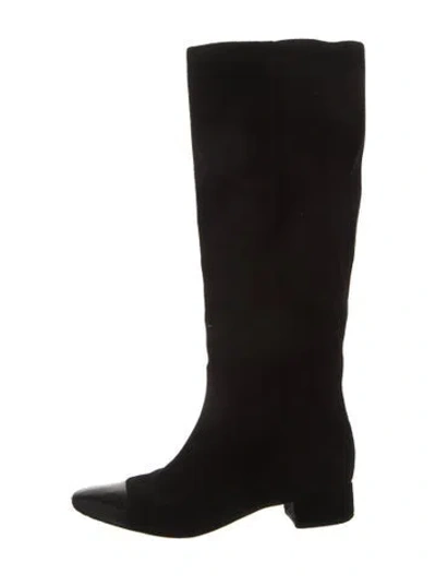 Pre-owned Veronica Beard Suede Boots In Black