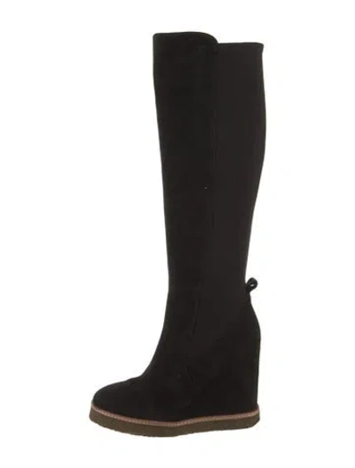 Pre-owned Veronica Beard Suede Boots In Black