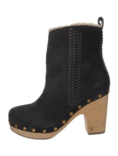 Pre-owned Veronica Beard Suede Boots In Black