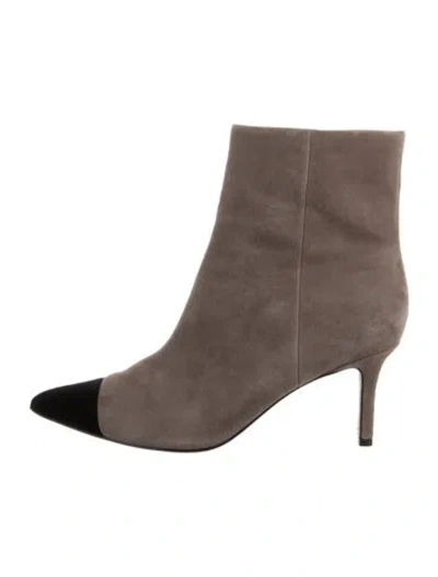 Pre-owned Veronica Beard Suede Boots In Black/grey
