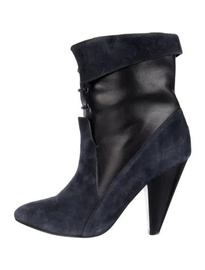 Pre-owned Veronica Beard Suede Boots In Blue