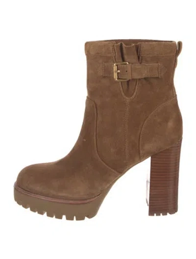 Pre-owned Veronica Beard Suede Boots In Brown