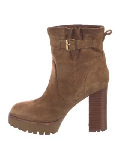 Pre-owned Veronica Beard Suede Boots In Brown