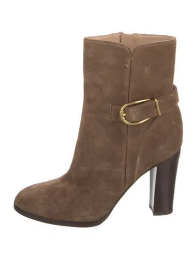 Pre-owned Veronica Beard Suede Boots In Brown