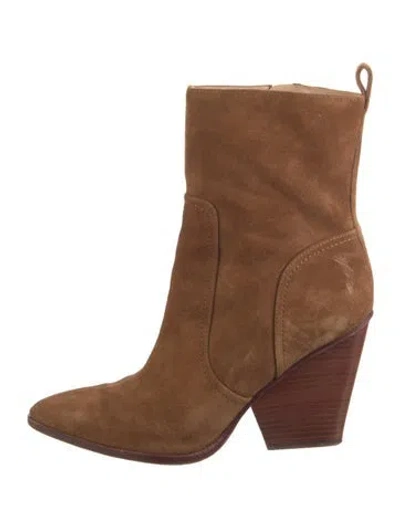 Pre-owned Veronica Beard Suede Boots In Brown