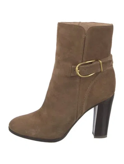 Pre-owned Veronica Beard Suede Boots In Brown