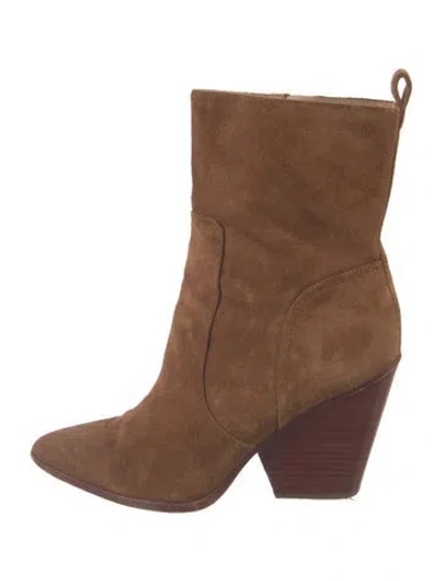 Pre-owned Veronica Beard Suede Boots In Brown