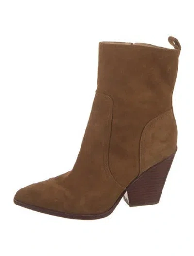 Pre-owned Veronica Beard Suede Boots In Brown