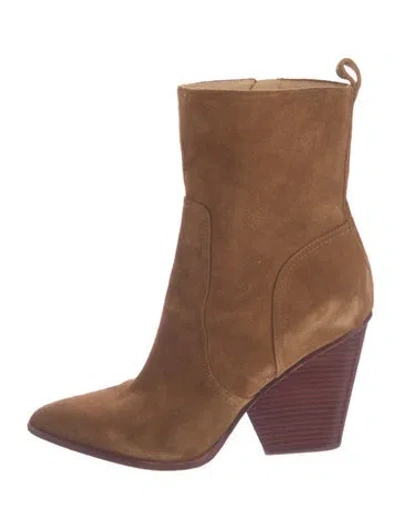 Pre-owned Veronica Beard Suede Boots In Brown