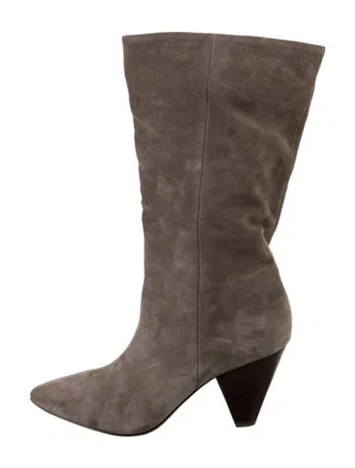 Pre-owned Veronica Beard Suede Boots In Gray