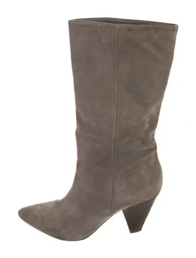 Pre-owned Veronica Beard Suede Boots In Gray