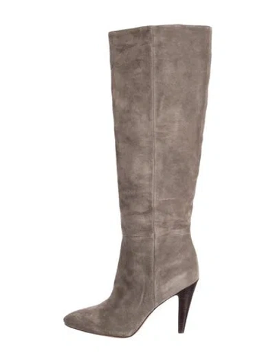 Pre-owned Veronica Beard Suede Boots In Gray