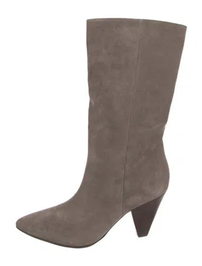 Pre-owned Veronica Beard Suede Boots In Neutral