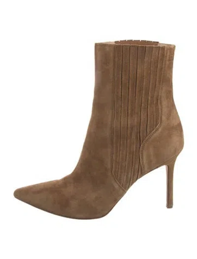 Pre-owned Veronica Beard Suede Boots In Neutral