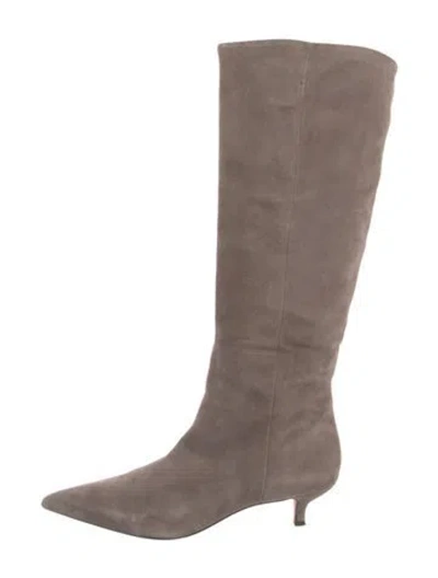Pre-owned Veronica Beard Suede Boots In Neutral