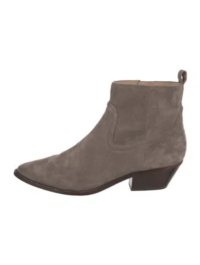 Pre-owned Veronica Beard Suede Boots In Neutral