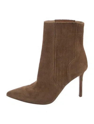 Pre-owned Veronica Beard Suede Boots In Neutral