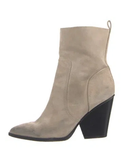 Pre-owned Veronica Beard Suede Boots In Neutral