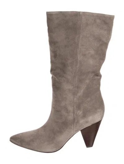 Pre-owned Veronica Beard Suede Boots In Neutrals