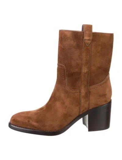 Pre-owned Veronica Beard Suede Boots W/ Tags In Brown