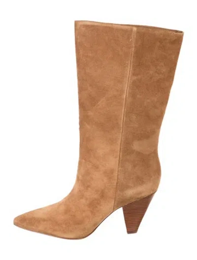 Pre-owned Veronica Beard Suede Boots W/ Tags In Brown