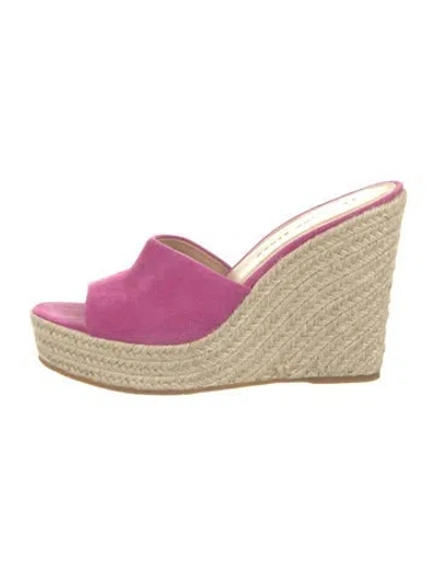 Pre-owned Veronica Beard Suede Braided Accents Espadrilles In Multi