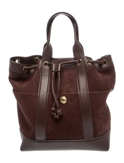 Pre-owned Veronica Beard Suede Bucket Bag In Brown